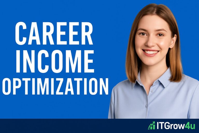Smiling professional woman representing career income optimization strategies by ITGrow4U