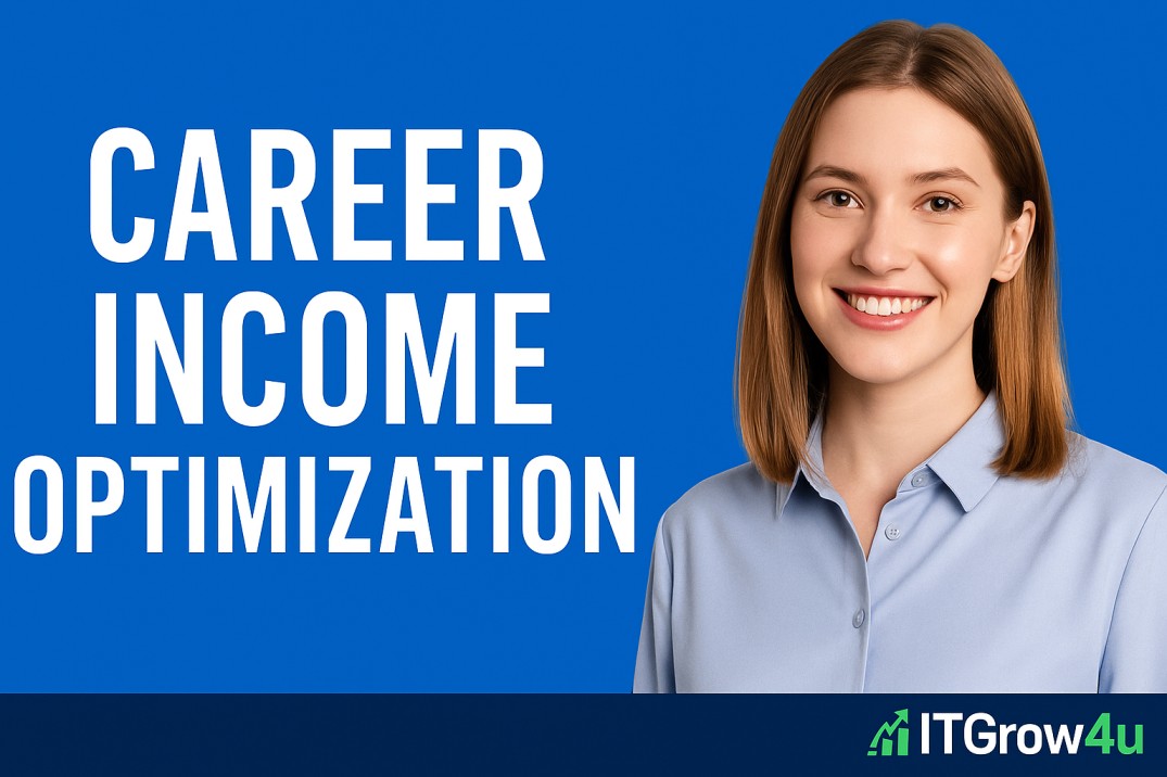 Smiling professional woman representing career income optimization strategies by ITGrow4U