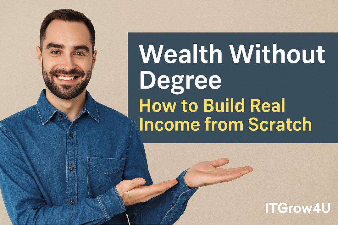 Wealth Without Degree: Learn how to build real income from scratch with ITGrow4U