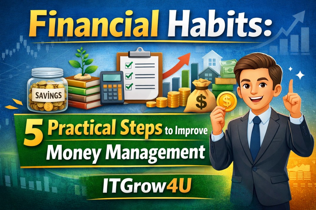 Financial Habits thumbnail showing money management, savings, and investments with ITGrow4U.