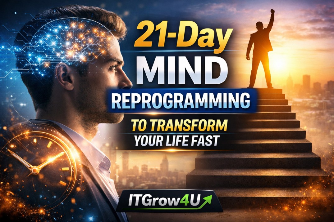 21-Day Mind Reprogramming guide to build discipline, improve focus, and transform your mindset for long-term success.