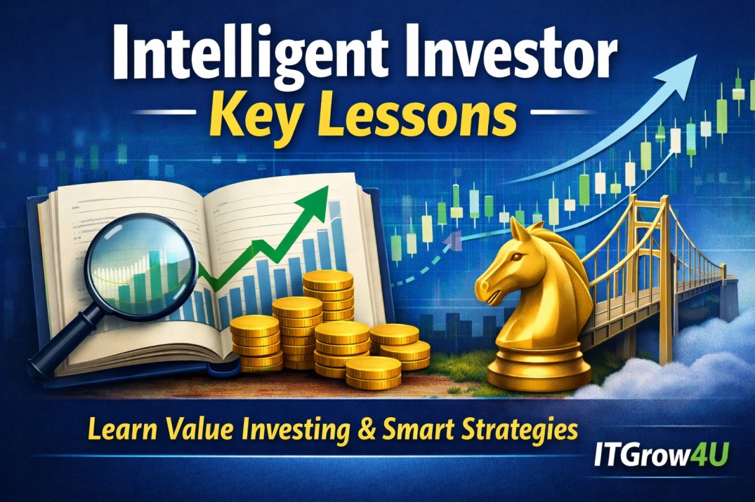 Intelligent Investor Key Lessons with value investing strategies and financial growth concepts by ITGrow4U.