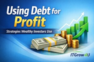 Using Debt for Profit: Wealth Strategies with Money and Growth Graph.